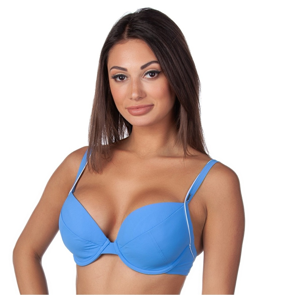 PANACHE || Grace Underwire Plunge Swim Bikini Top Swimsuit Swimwear Size HH